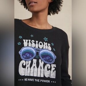 Anthropologie Sharlene Artsy Charcoal Sweater Medium